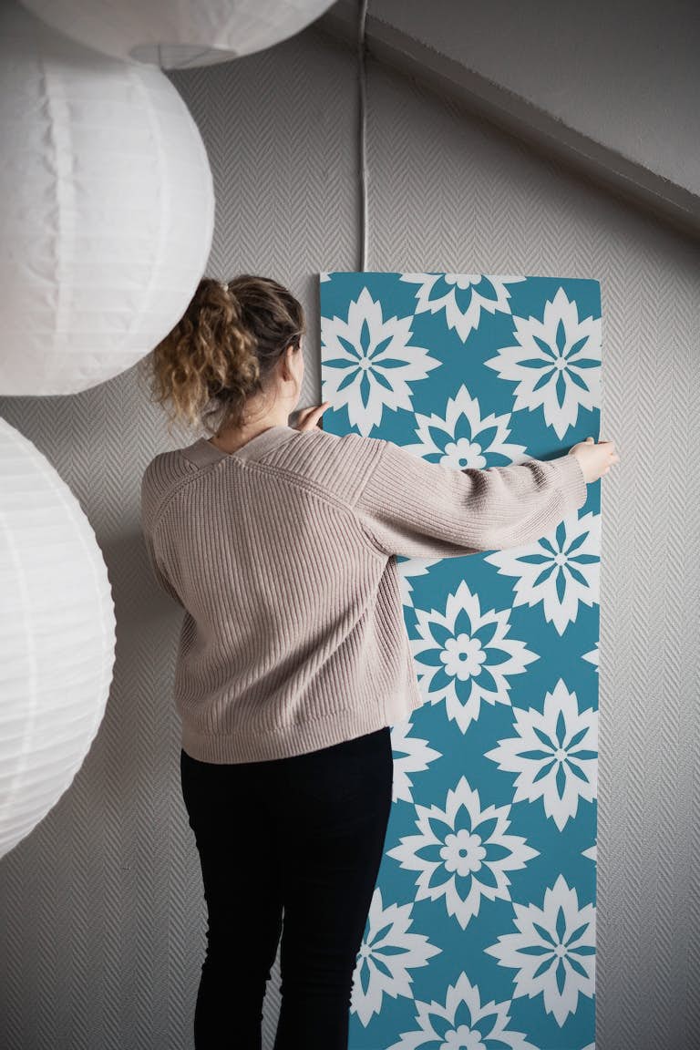 Abstract Flower Pattern wallpaper roll