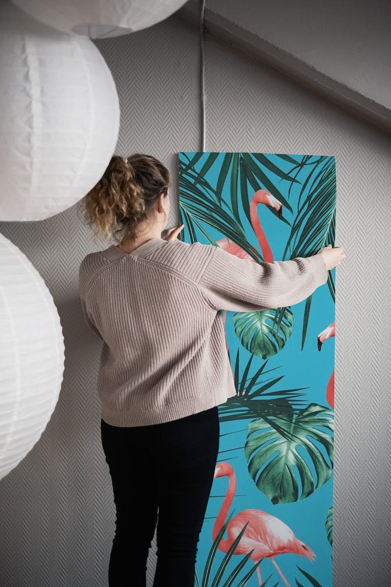 Tropical Flamingo Pattern 8 wallpaper roll