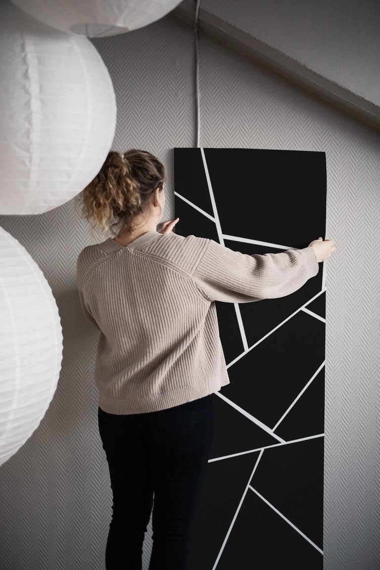 Black White Geometric Glam 2 wallpaper roll