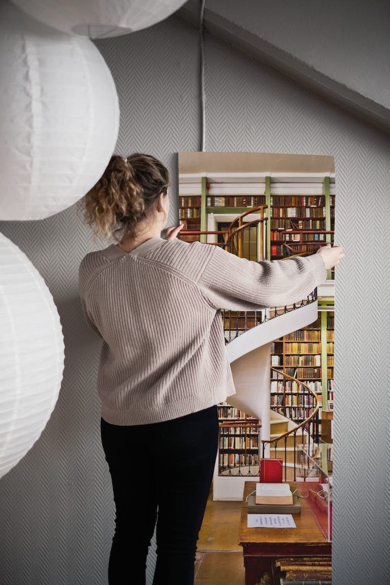 Cozy Book Shelf Library tapet roll