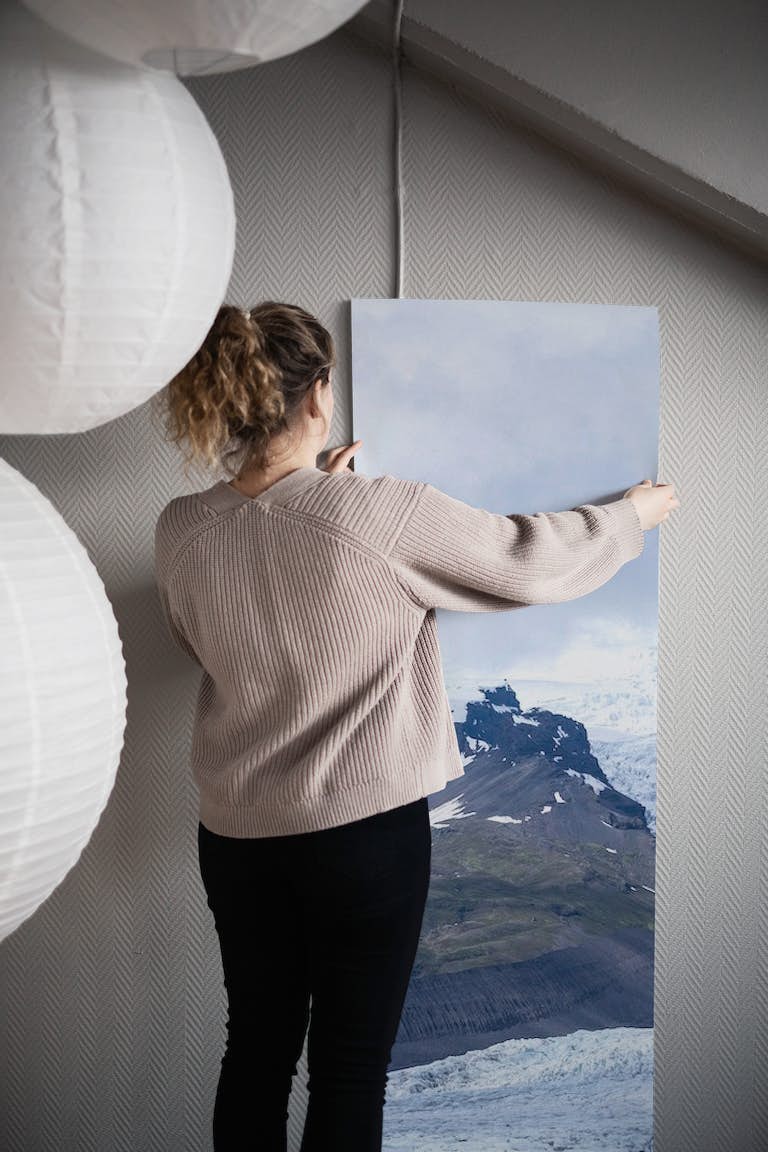 Icelandic  glacier landscape wallpaper roll
