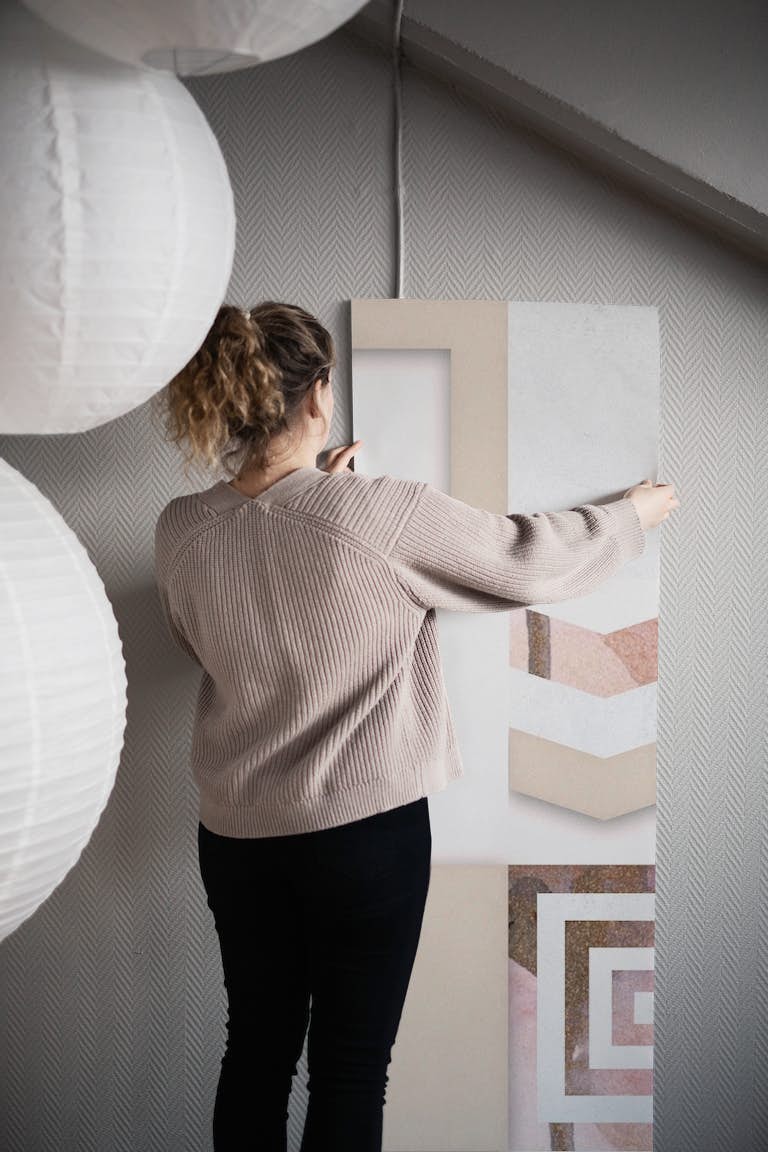 Geometric modern wallpaper art papiers peint roll