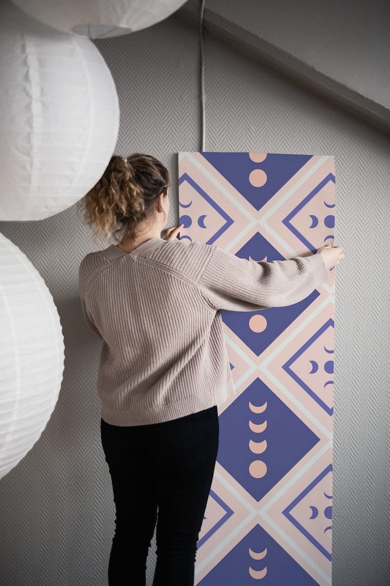 Moon Phases Tiles behang roll