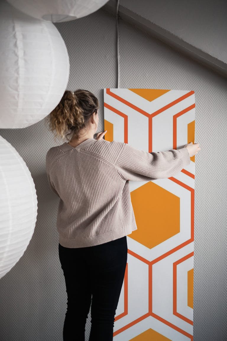 Hexagon abstract geometrical 8 wallpaper roll