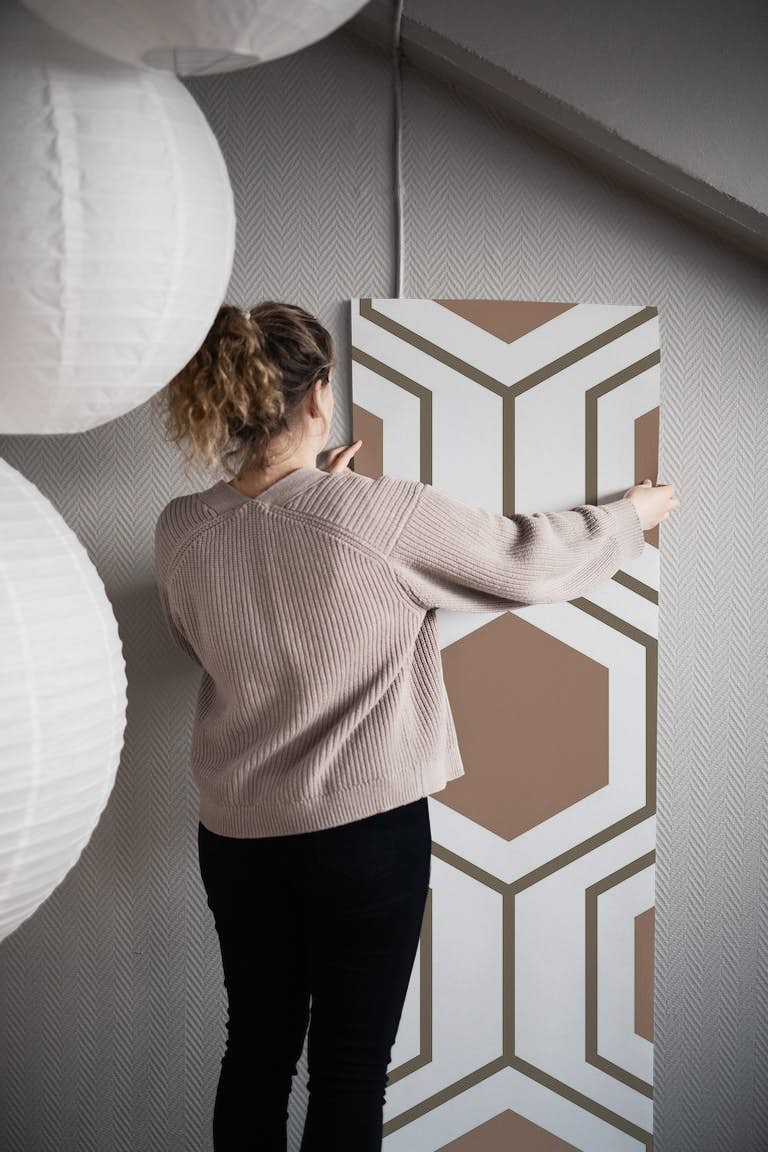 Hexagon abstract geometrical 7 wallpaper roll