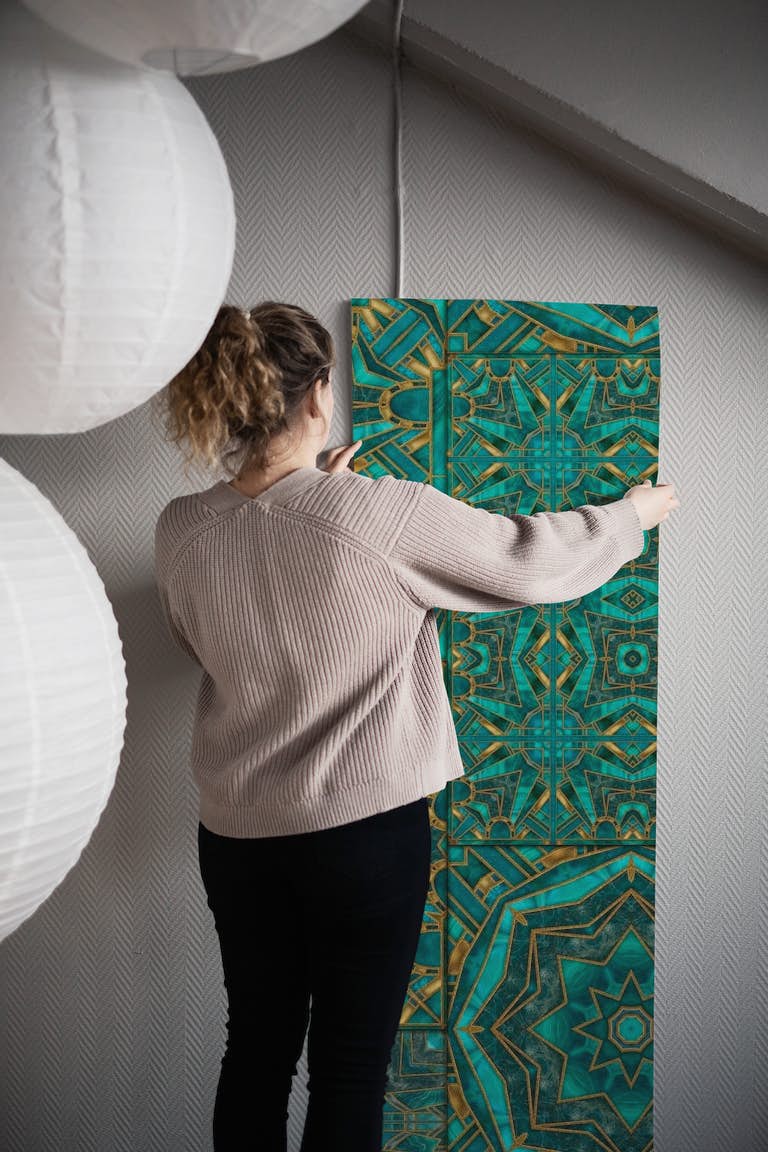 Art Deco meets Morocco Tiles 2 tapetit roll