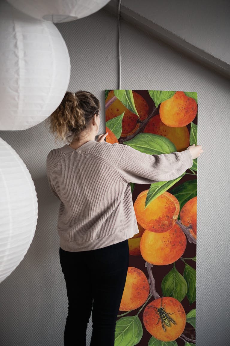 Apricot garden 4 wallpaper roll