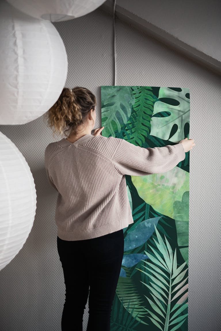 Tropical leaf wallpaper papiers peint roll