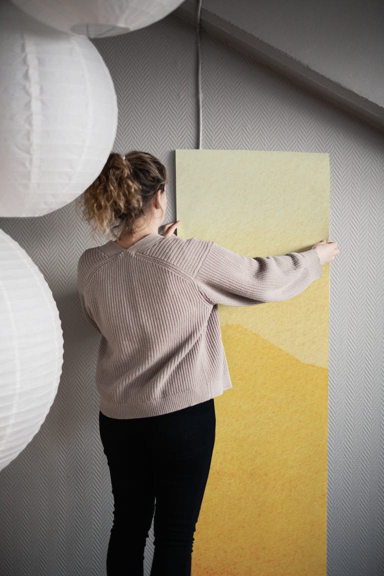 Yellow watercolor gradient papel de parede roll