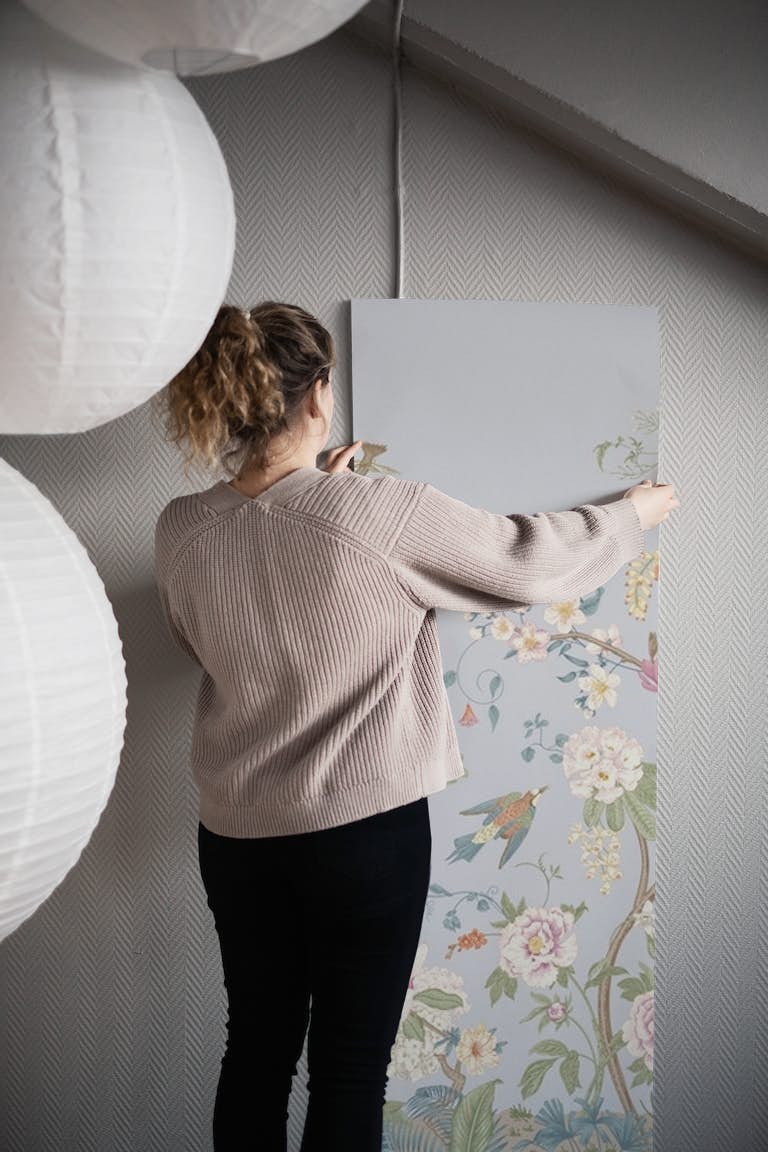 Chinoiserie pastel behang roll
