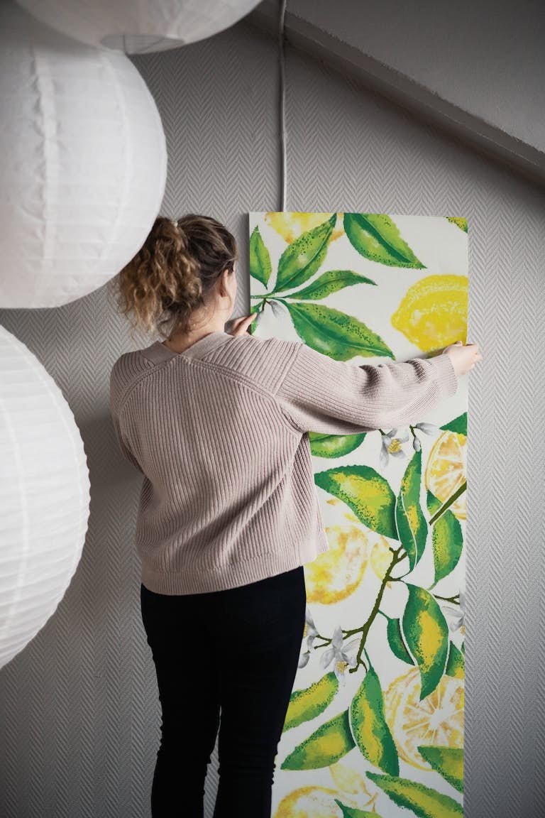 Vintage Lemons wallpaper roll