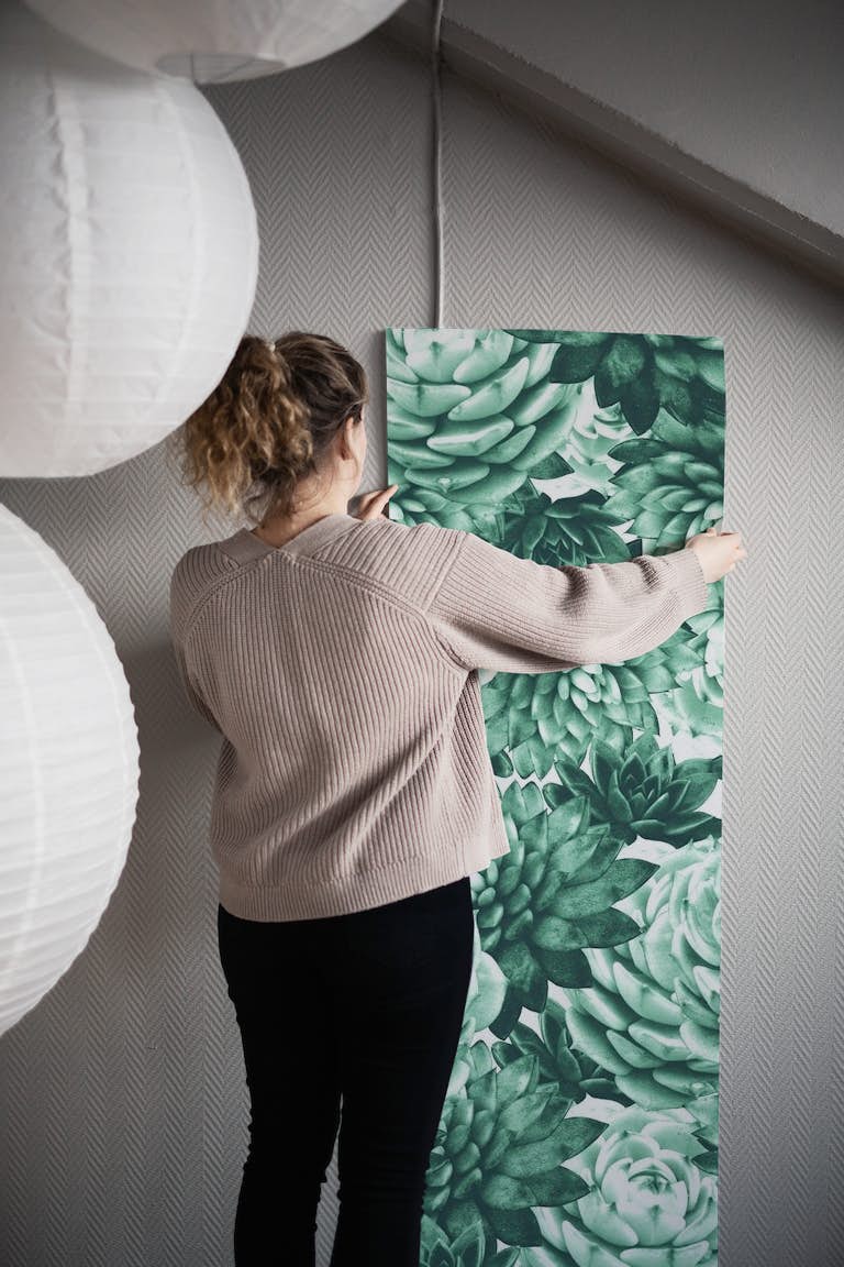 Succulents Pattern 1 wallpaper roll