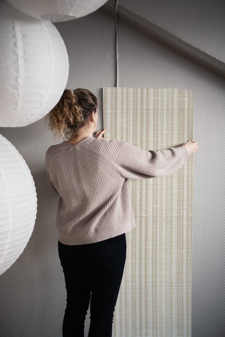 Neutral Beige Textile wallpaper roll