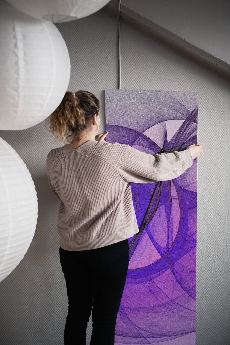 Purple Fractal Abstract wallpaper roll