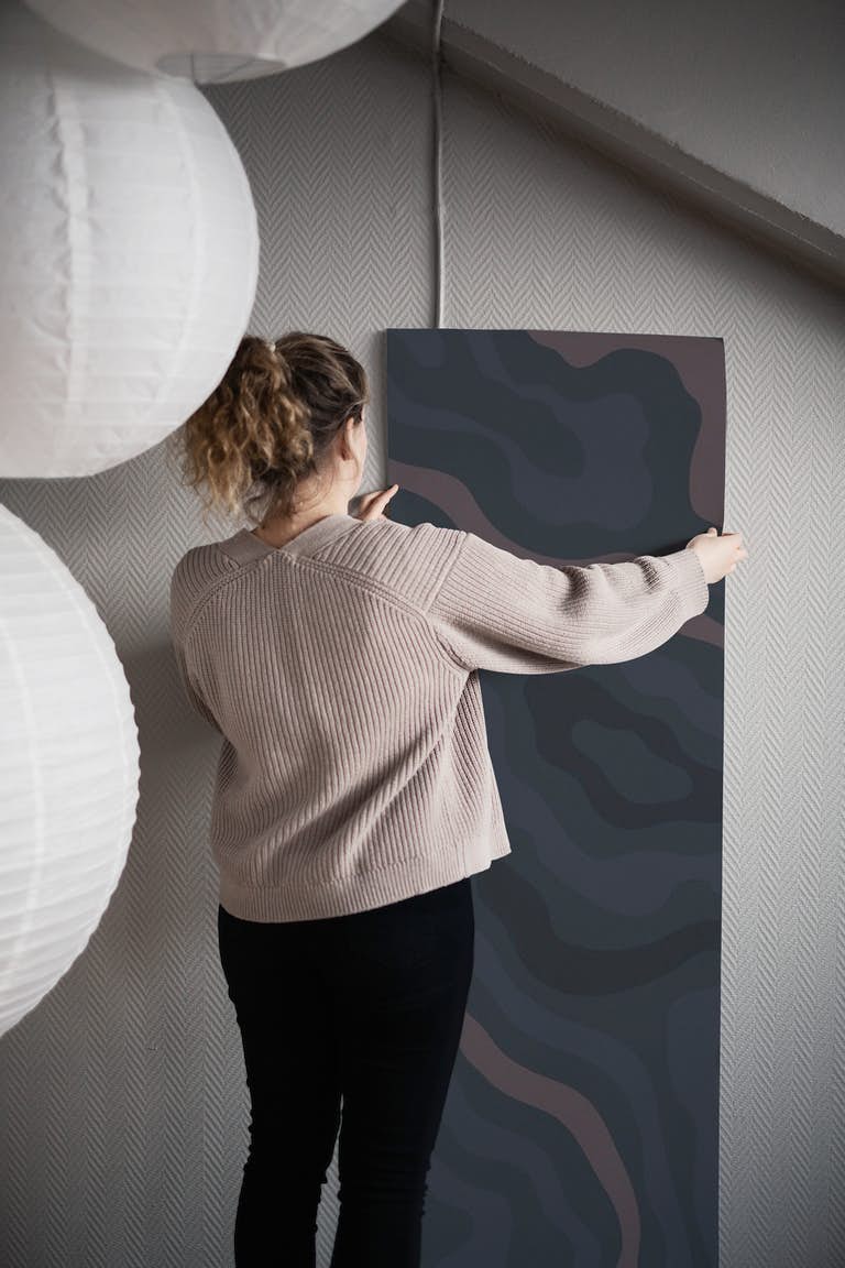 Abstract Maps Dark wallpaper roll