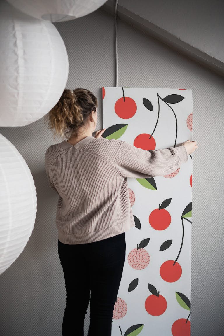 Cherries Red wallpaper roll