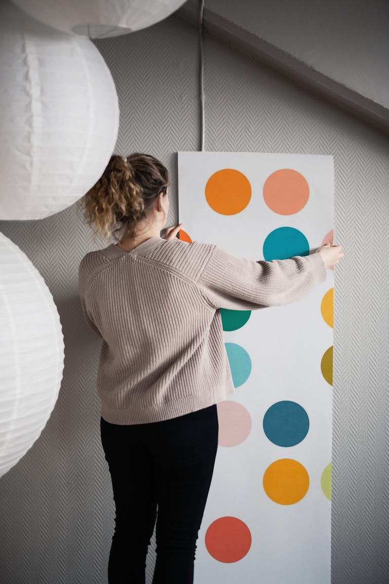 Colored circles 1 wallpaper roll