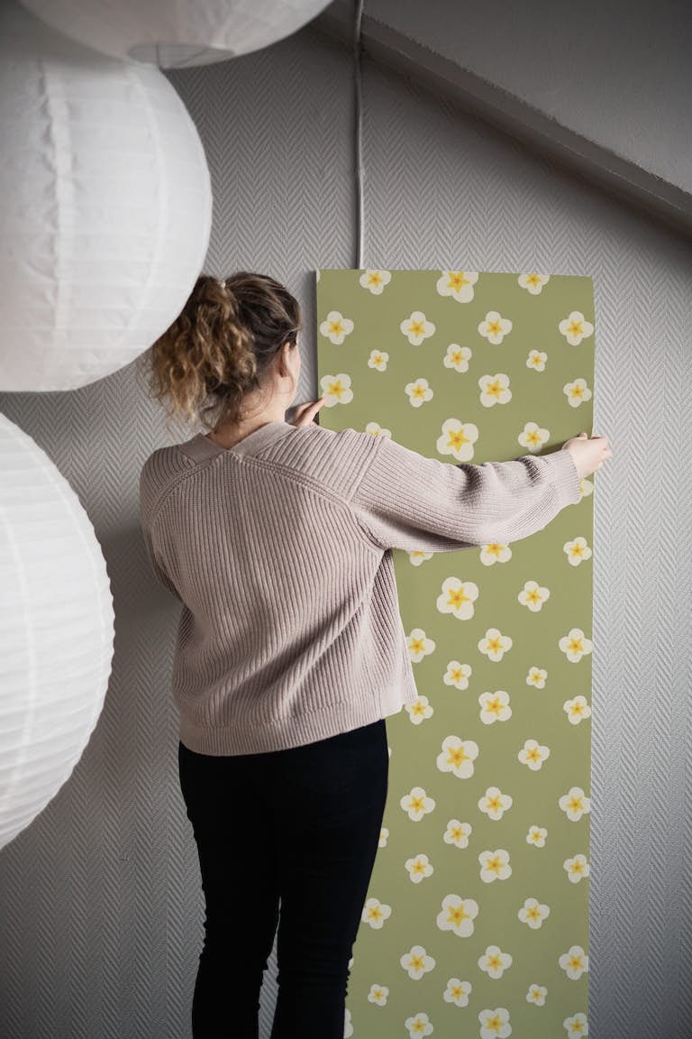 Cute Daffodil Sage wallpaper roll
