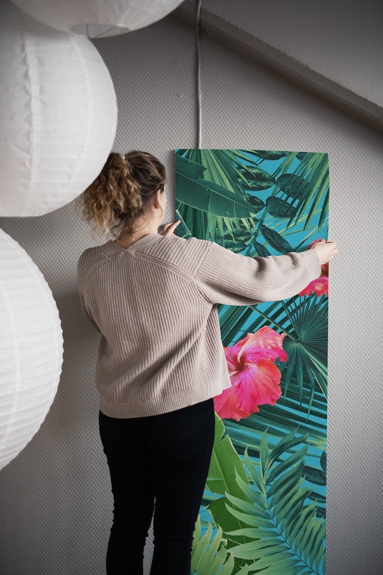 Tropical Hibiscus Flower 1a wallpaper roll