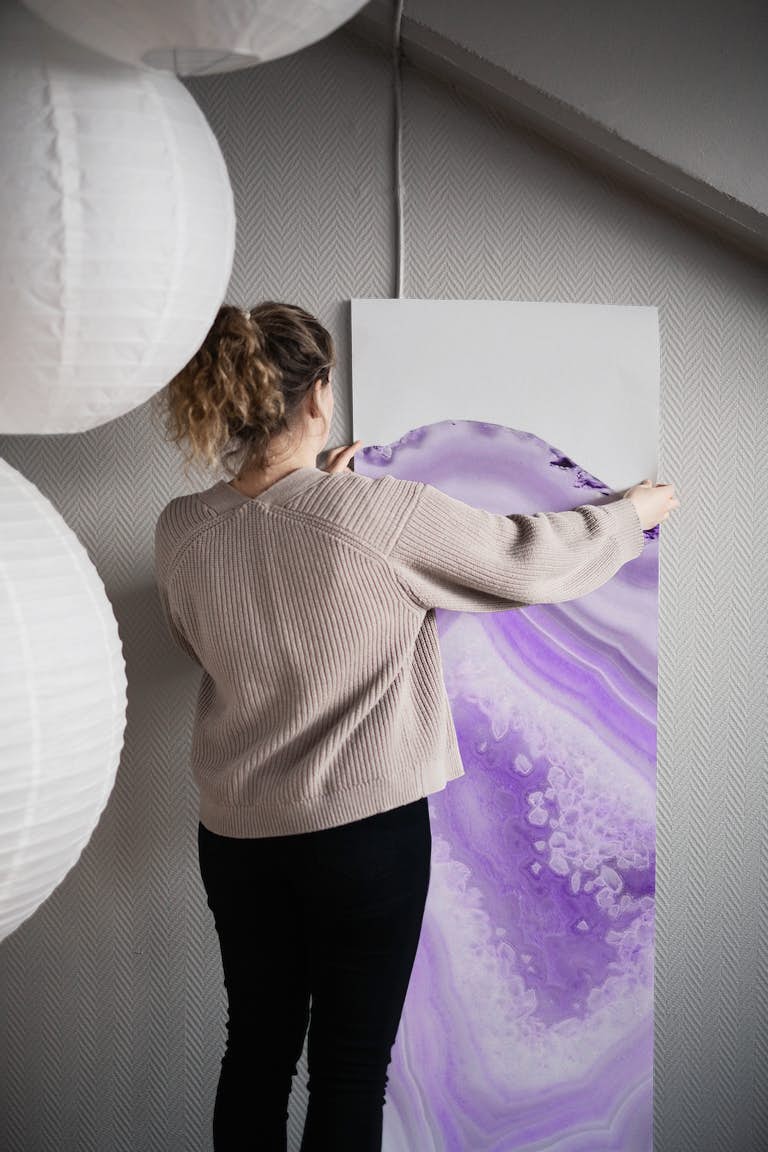 Soft Lavender Agate Dream 1 wallpaper roll