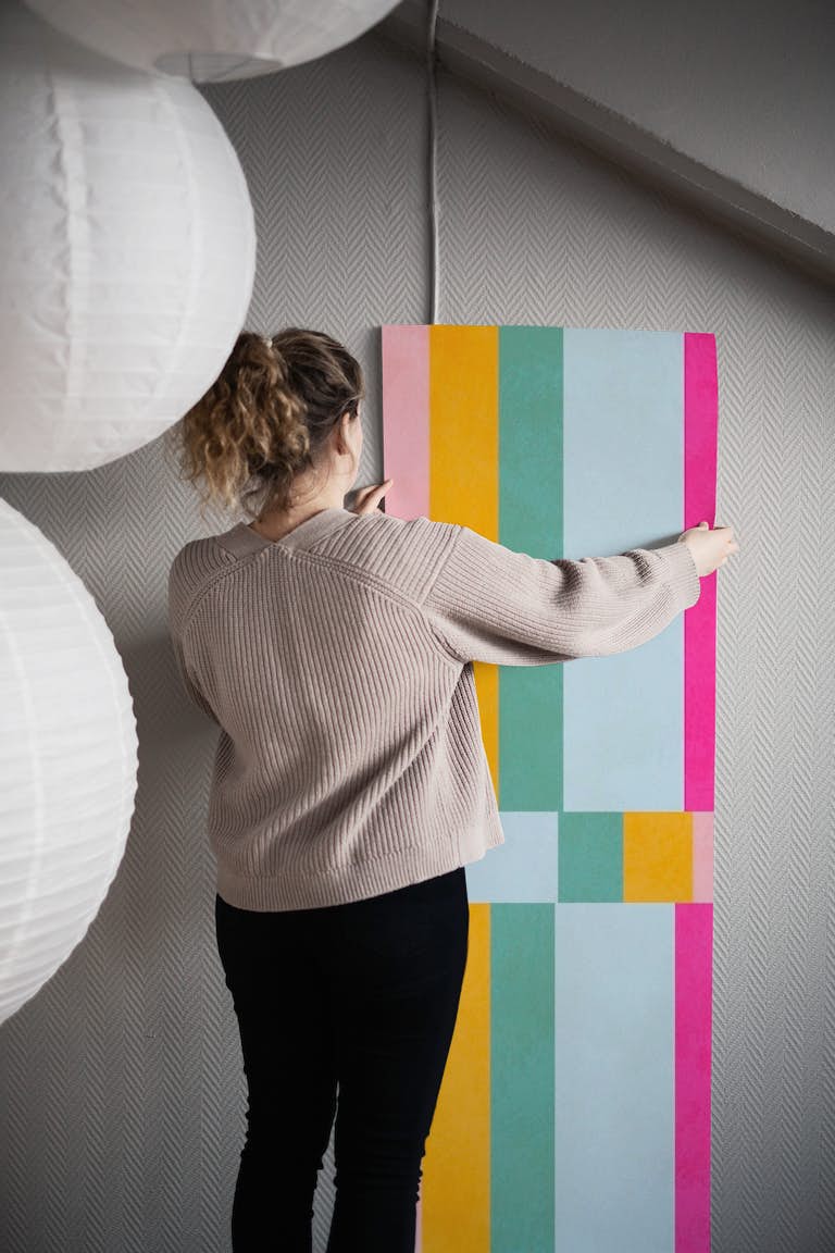 Stripes colorful papel de parede roll