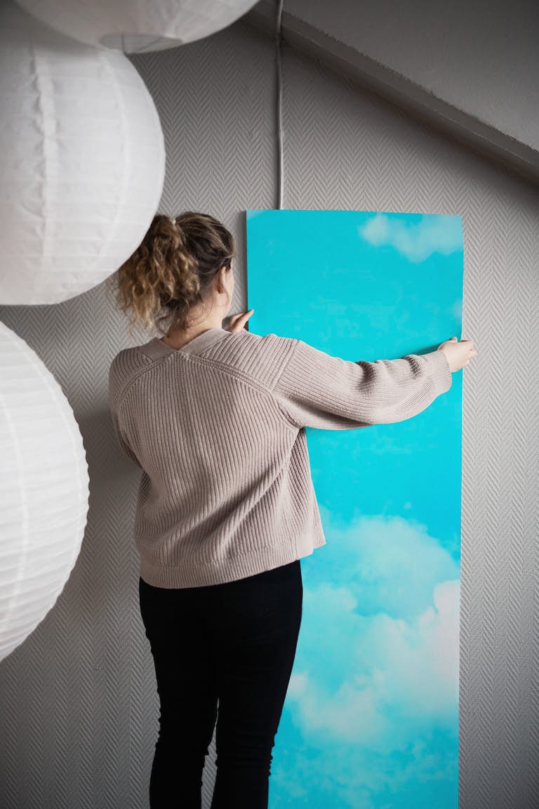 Blue sky wallpaper roll