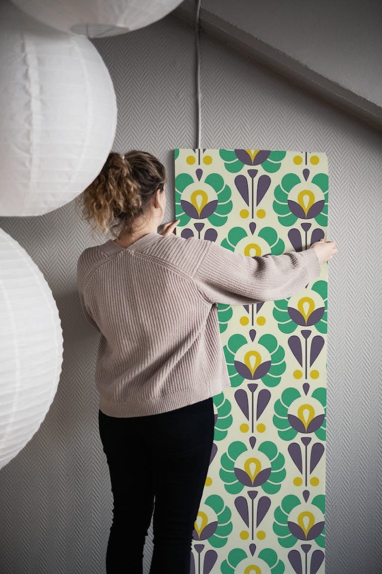 2210 Scandinavian florals wallpaper roll