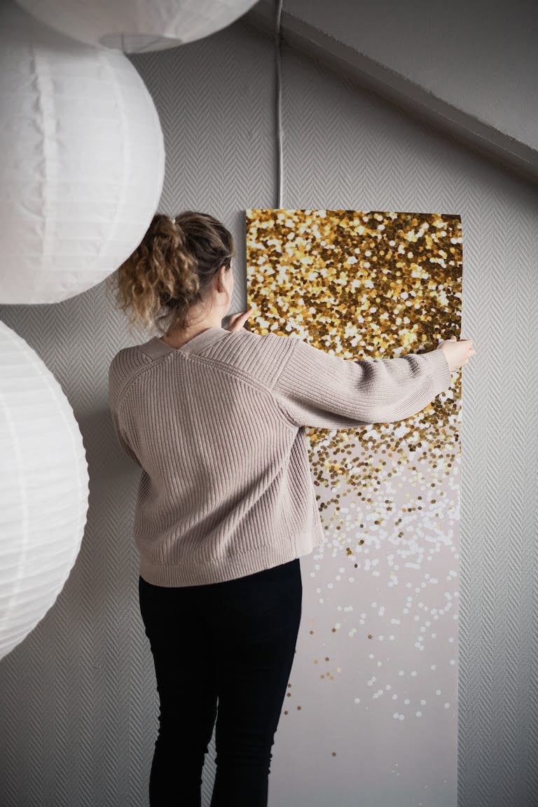 Sparkling Glam Gold Glitter 3 wallpaper roll