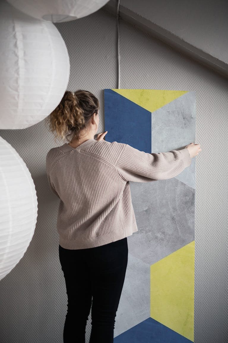 Contemporary Hexagon papiers peint roll