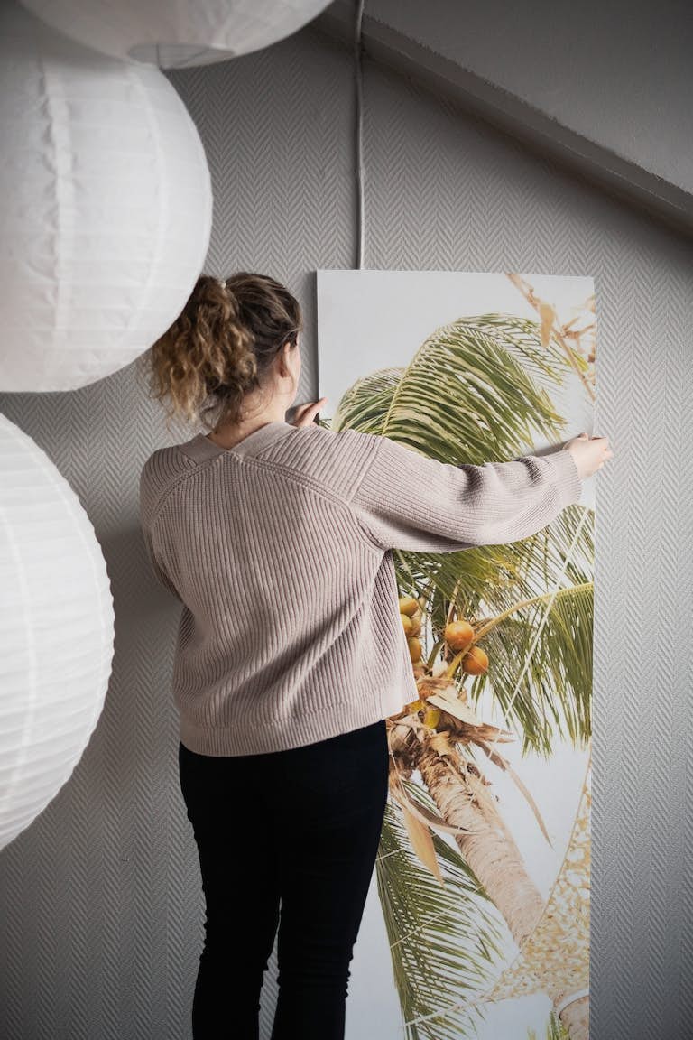 Caribbean Palm Tree Oasis 1 wallpaper roll