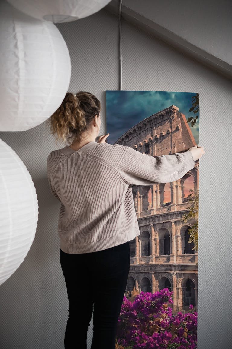 Colosseum Sunset wallpaper roll