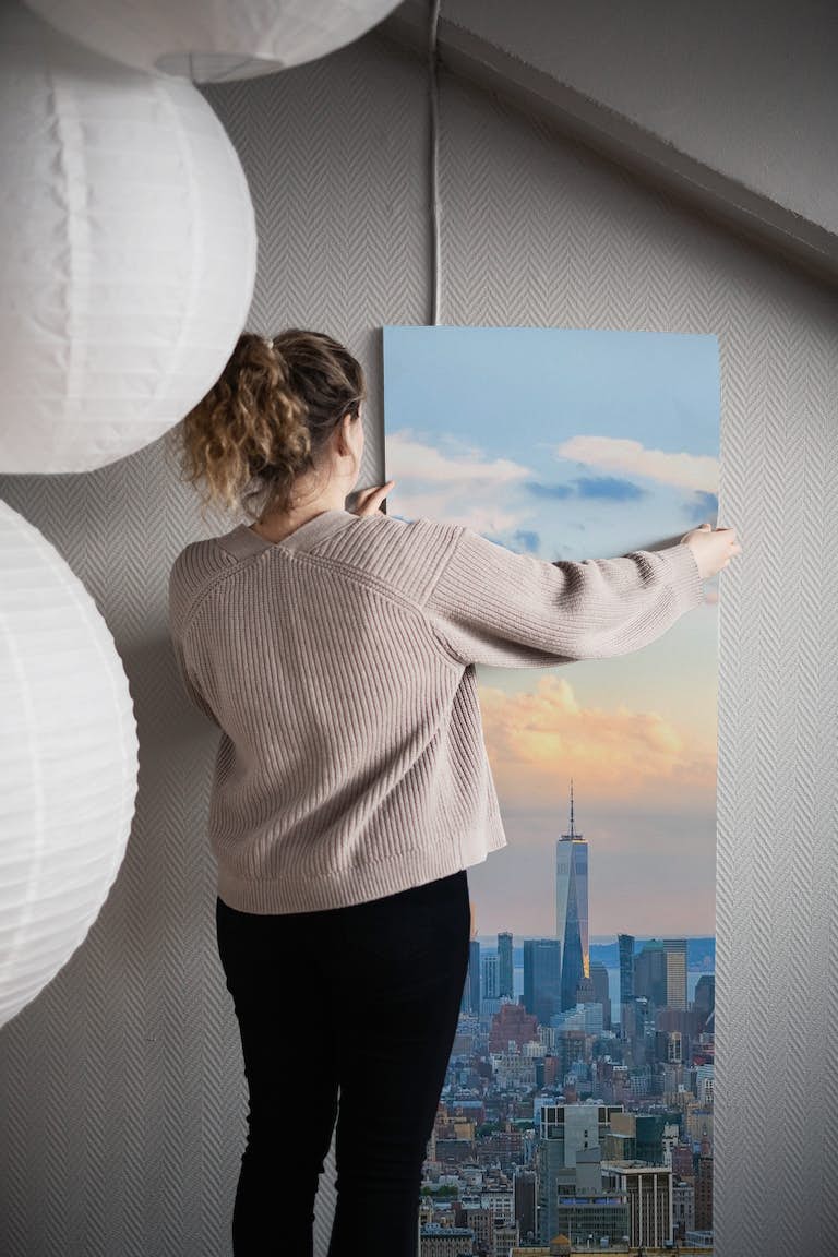 New York Skyline At Sunset wallpaper roll