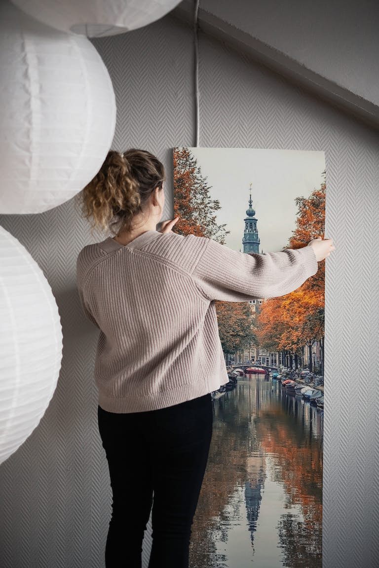 Autumn In amsterdam papiers peint roll