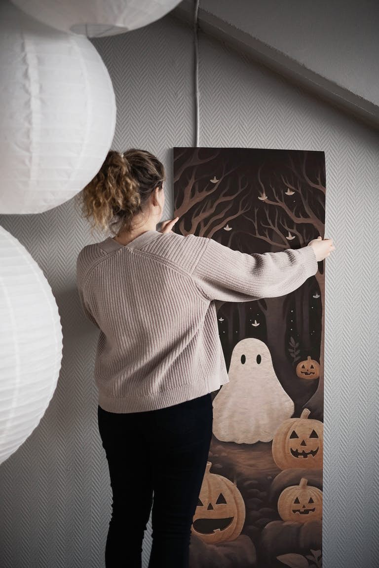 Pumpkins Ghost wallpaper roll