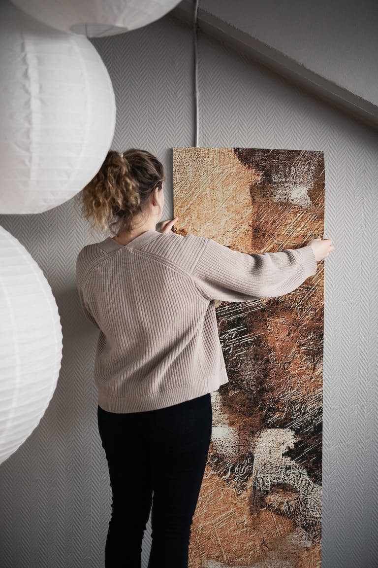 Warm Metal Abstract wallpaper roll