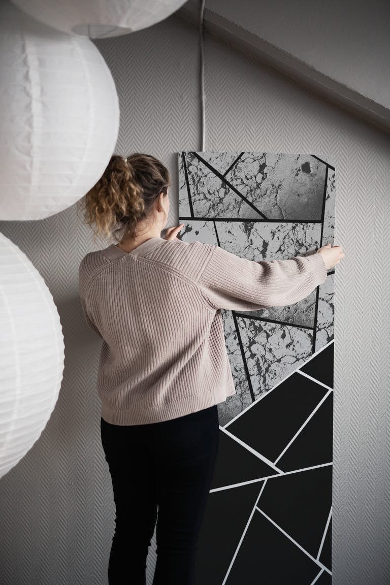 Yin Yang Marble Geometric 2 wallpaper roll