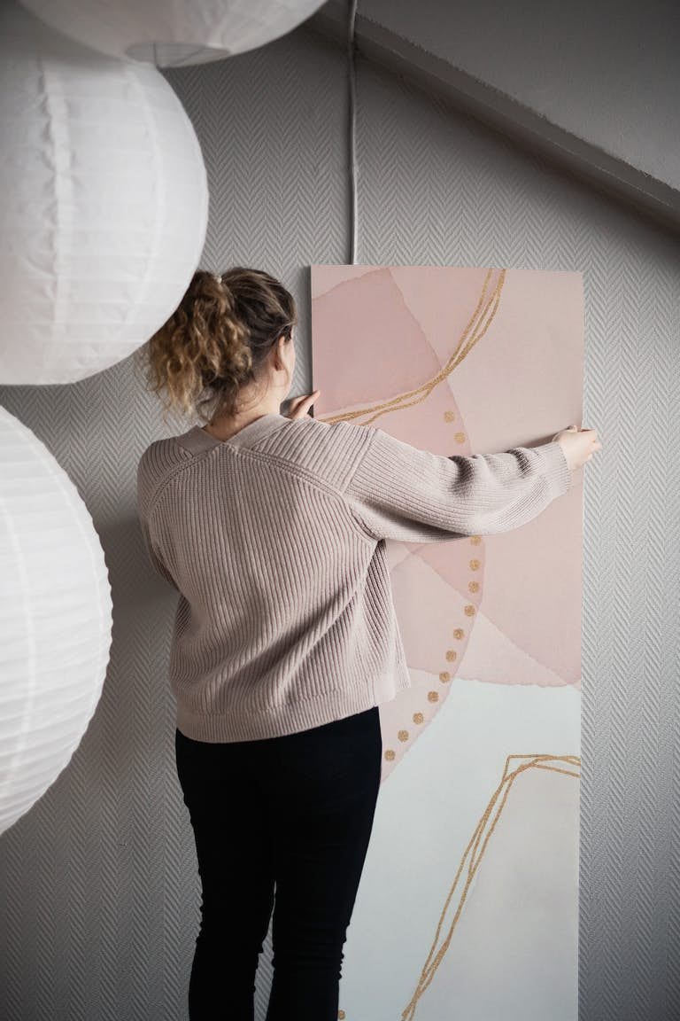 Minimalistic Luxury Pastel Boho Abstract wallpaper roll