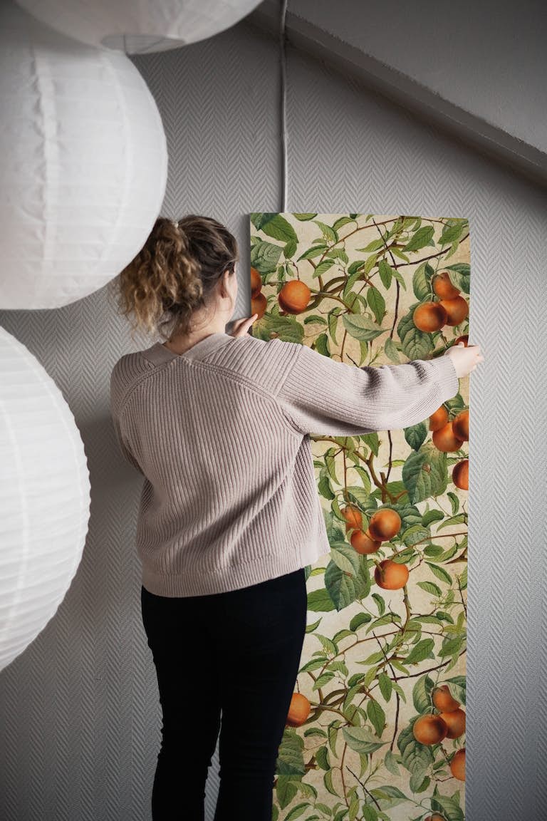 Vintage Fruit Pattern wallpaper roll