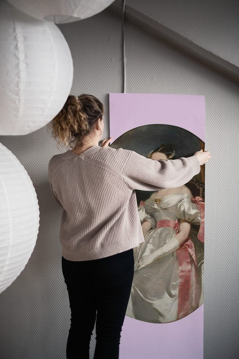 Pink Bubble-Gum Lady V wallpaper roll