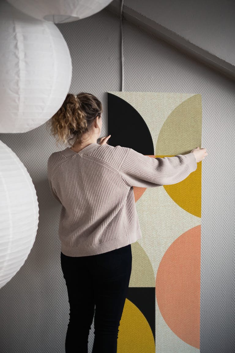 Geometric Bauhaus Abstract wallpaper roll