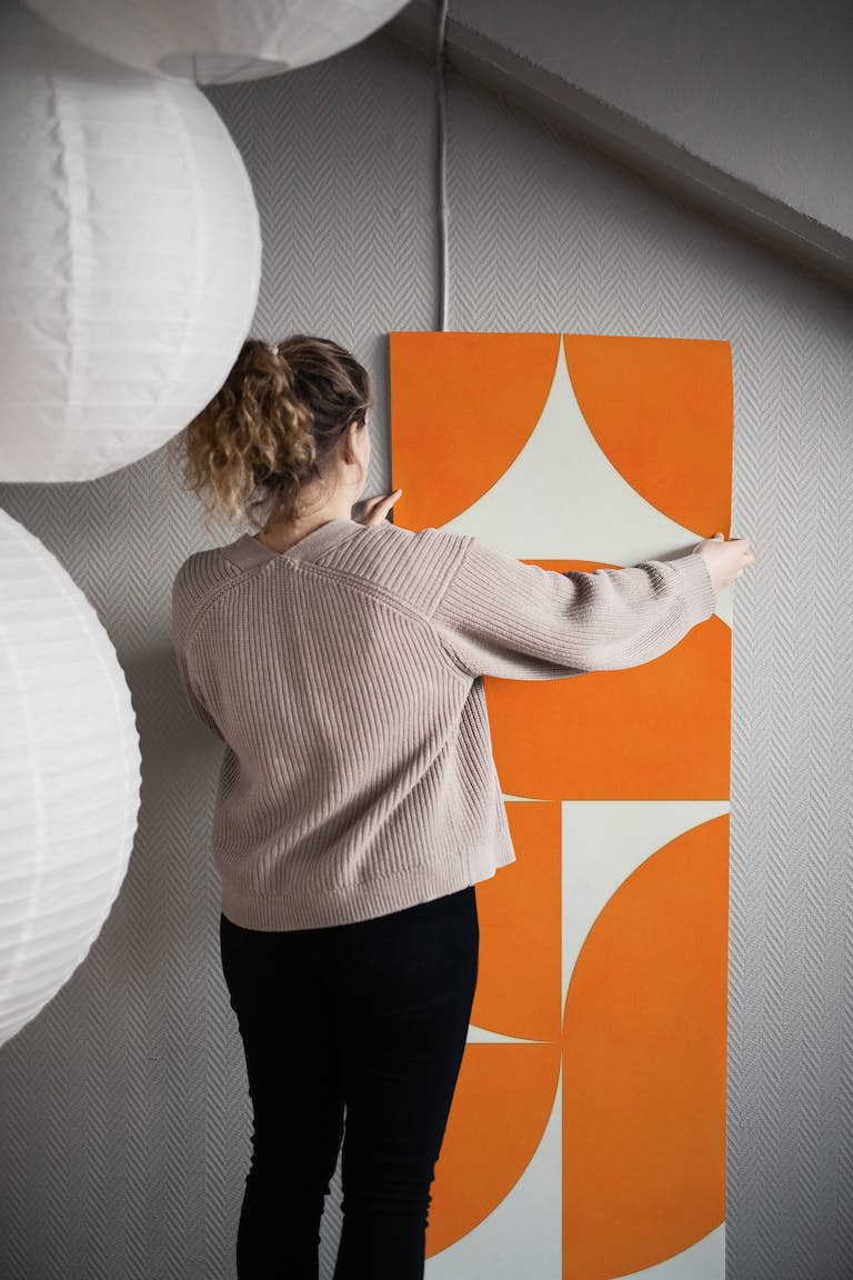 Bauhaus geometric wallpaper roll