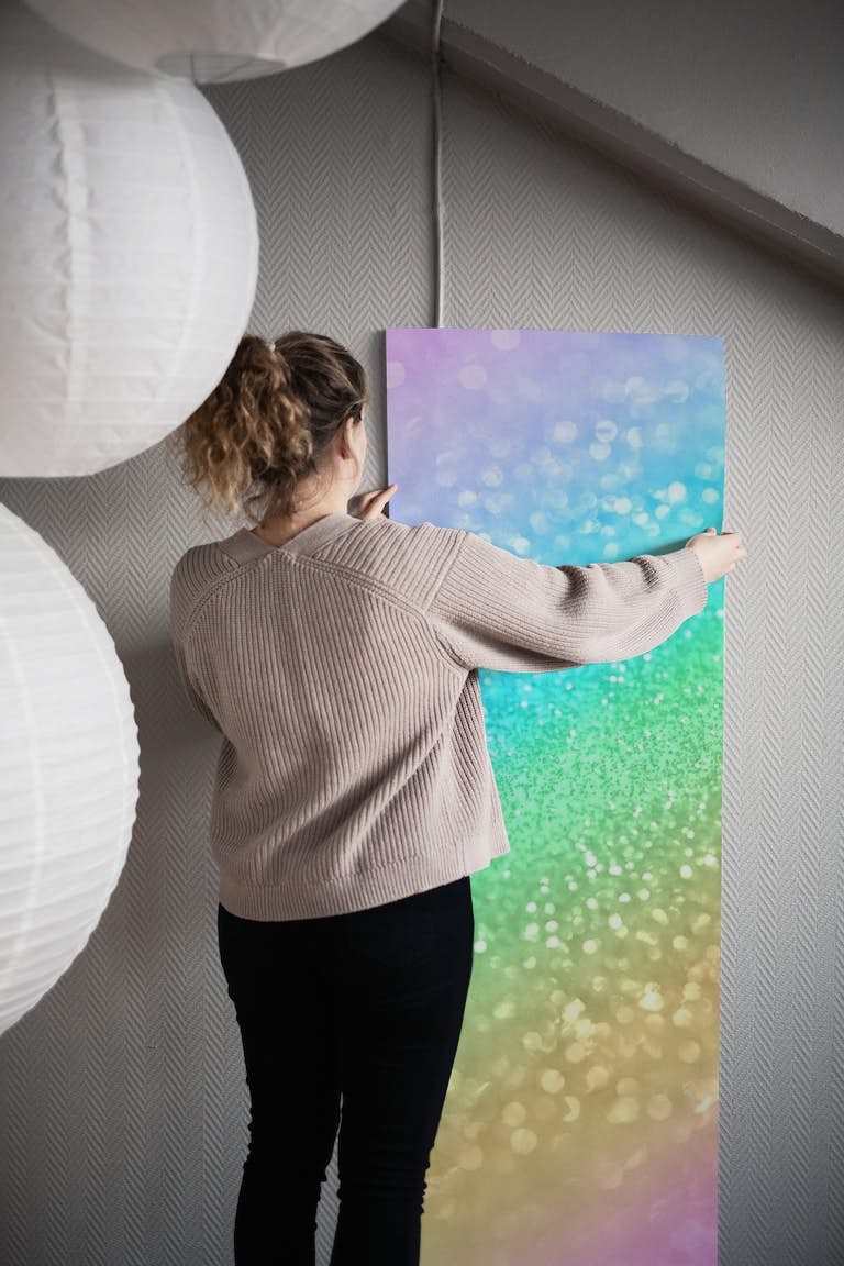 Rainbow Princess Glitter 1a wallpaper roll
