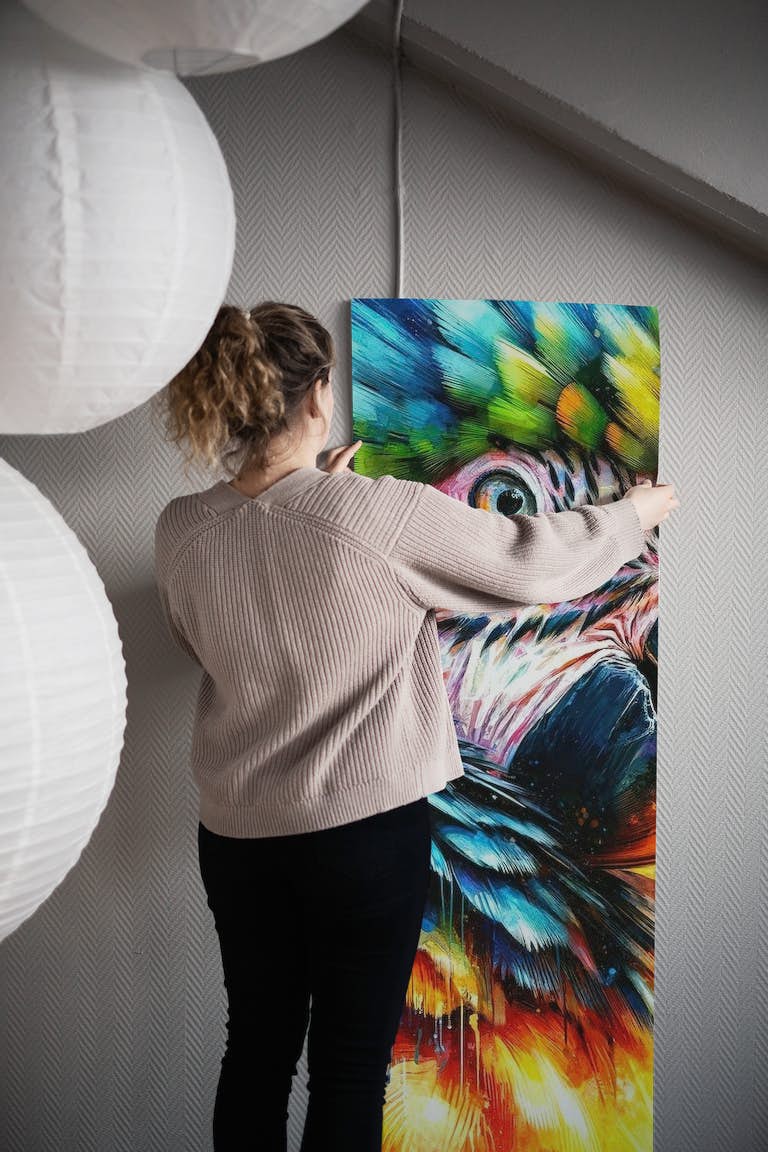 Watercolor Macaw #1 wallpaper roll
