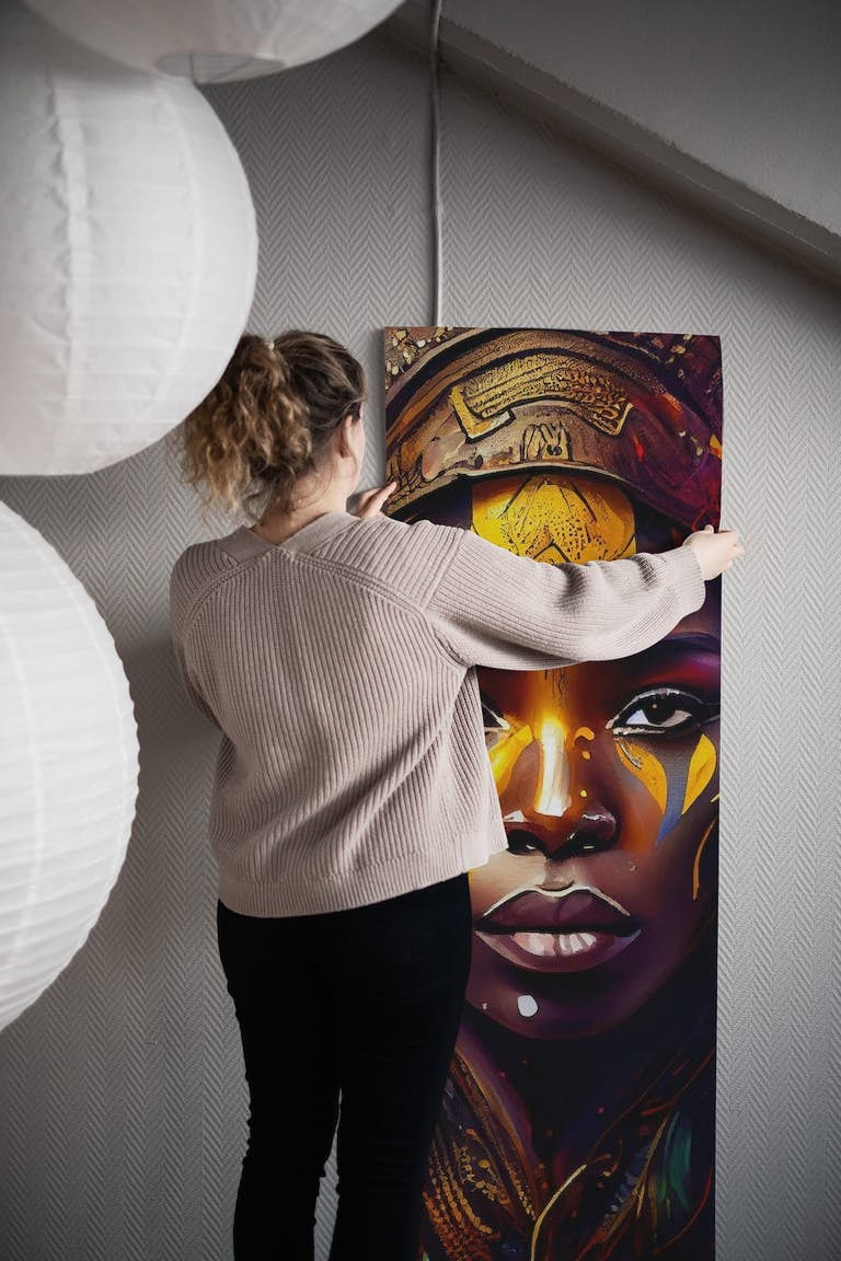 Powerful African Warrior Woman #1 wallpaper roll
