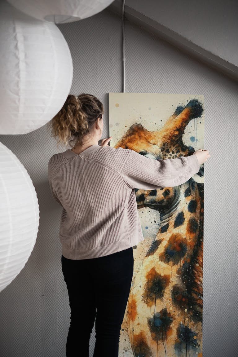 Watercolor Giraffe tapetit roll
