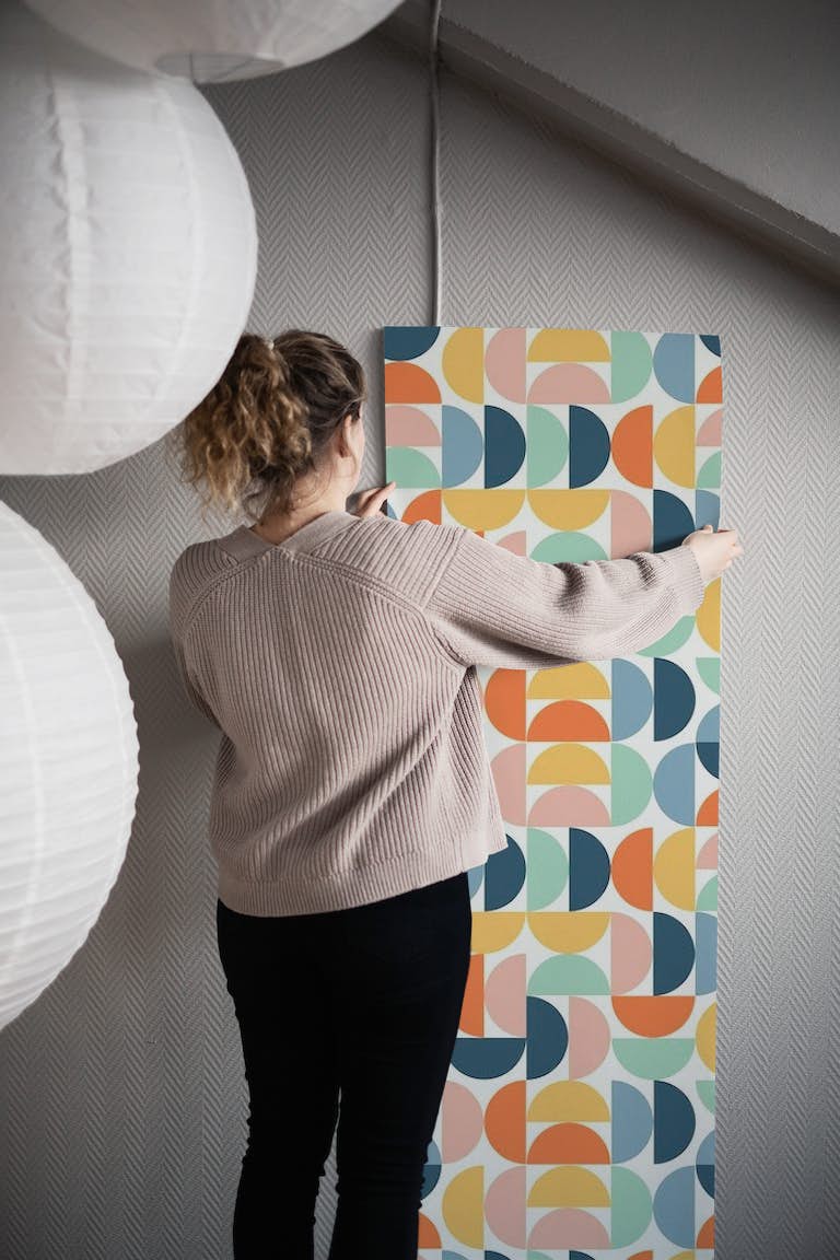 Colorful Geometric wallpaper roll