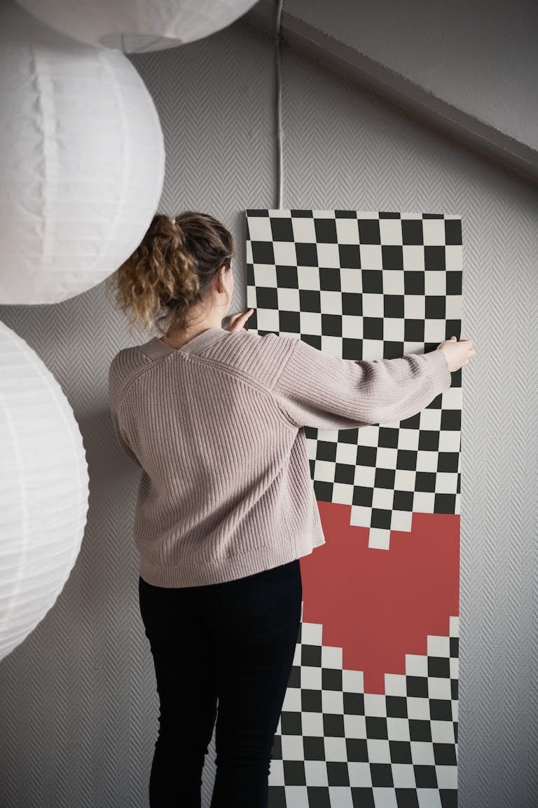 Pixel Heart wallpaper roll