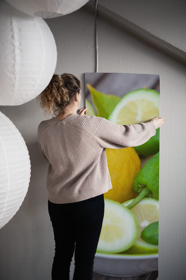 Fresh Lemons wallpaper roll