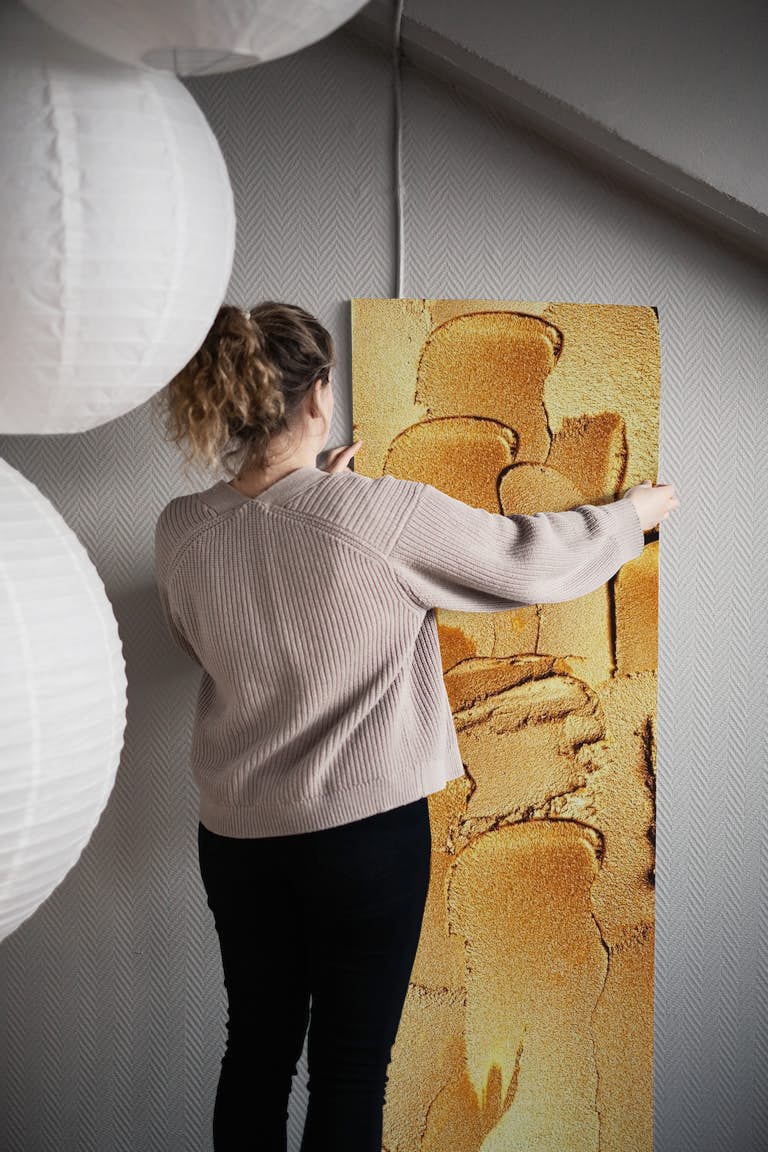 Gold Metal Brush Strokes wallpaper roll