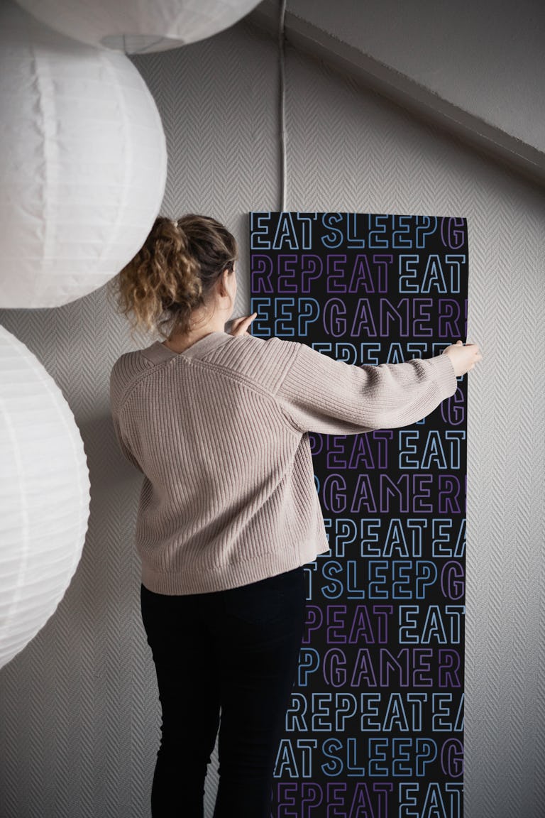 Eat Sleep Game Repeat 2 wallpaper roll